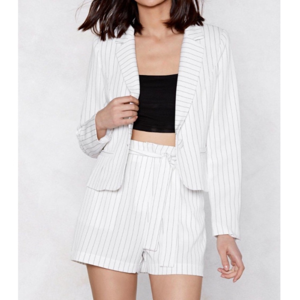 Co-Ord Matching Short and Blazer Set